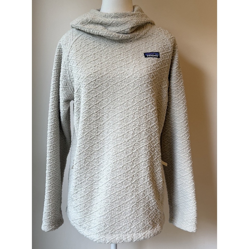 Patagonia Diamond Capra Hoodie Medium Cream Oversized Textured Hiking Granola